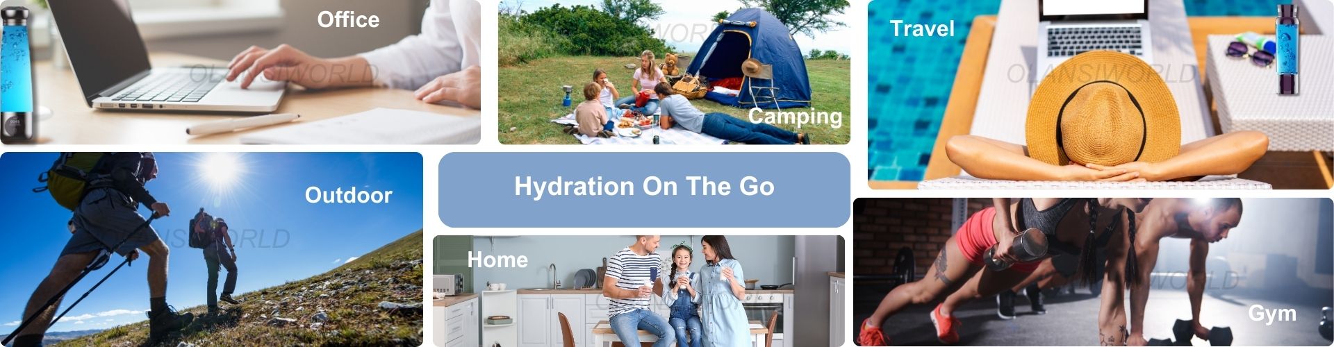 hydrogen water bottles application office home travel camping outdoor gym 2