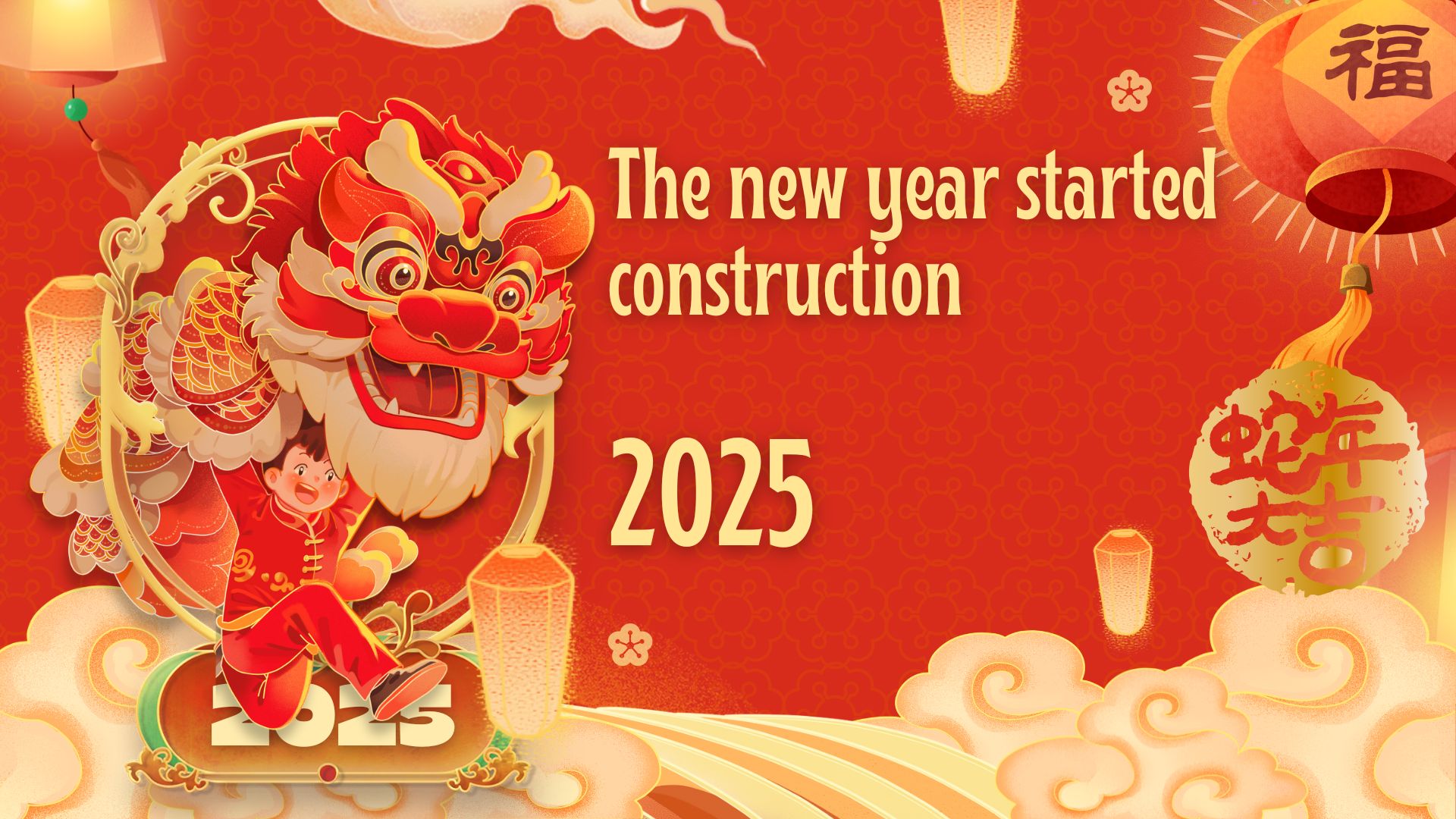 the new year started construction