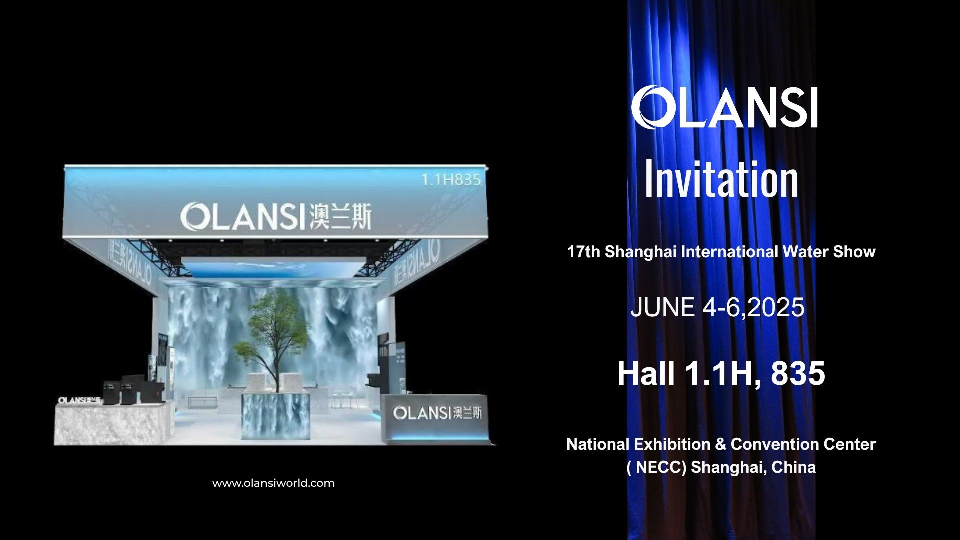 watertech china 2025 olansi invitation blue