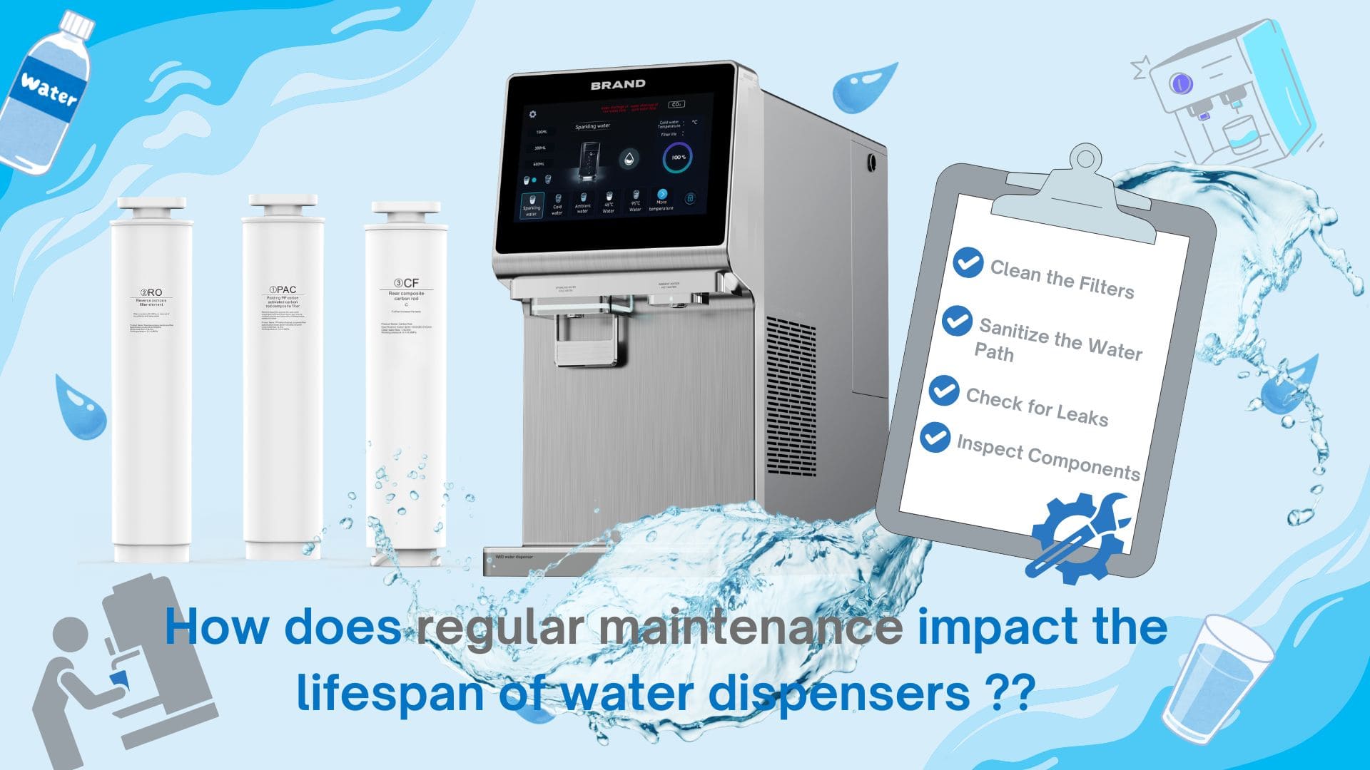 how does regular maintenance impact the lifespan of water dispensers